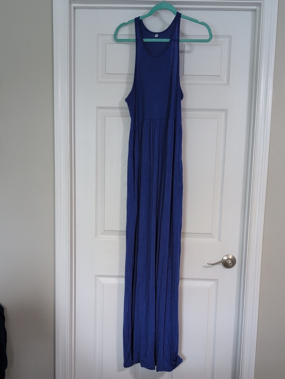 Blue Racerback Maxi Dress